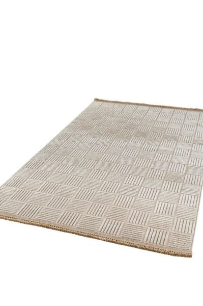 Madra Serisi Hav Toz Vermeyen Modern Dayanıklı Vizon Halı AP-6823