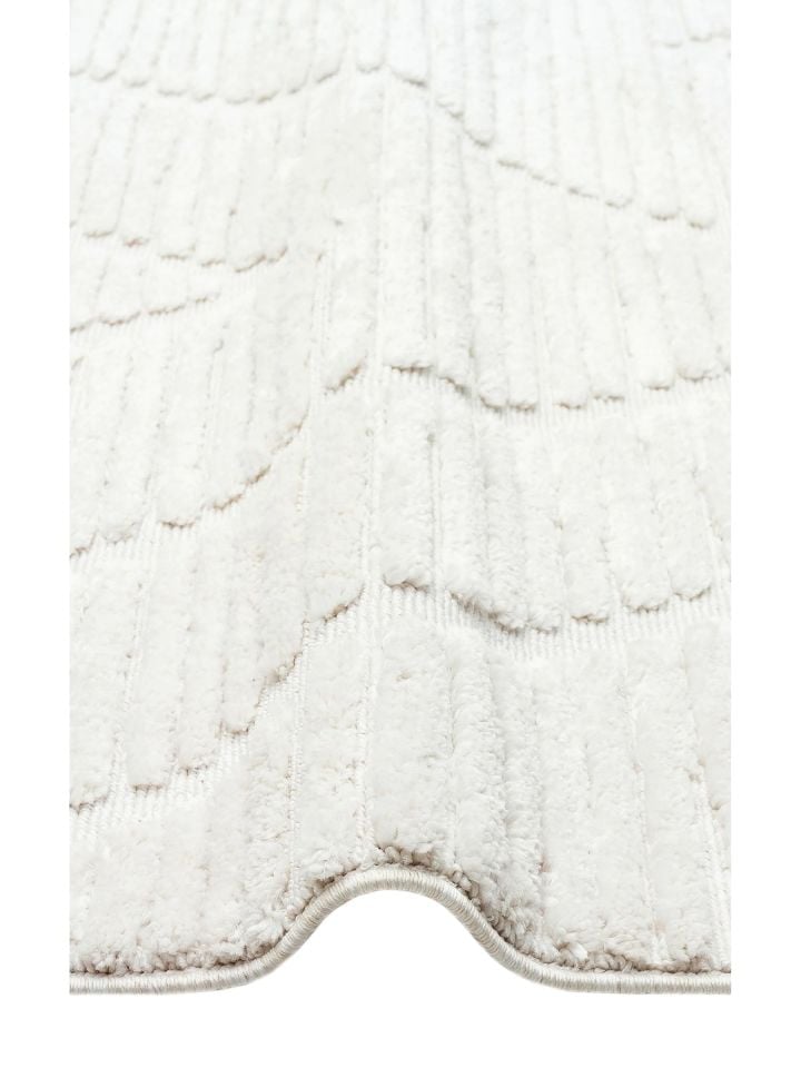 Bony Serisi Krem Renk Yumuşak Modern Halı EH-362