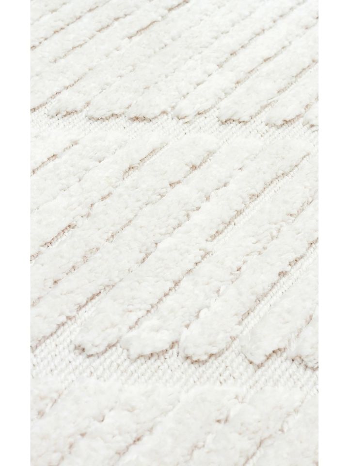 Bony Serisi Krem Renk Yumuşak Modern Halı EH-362