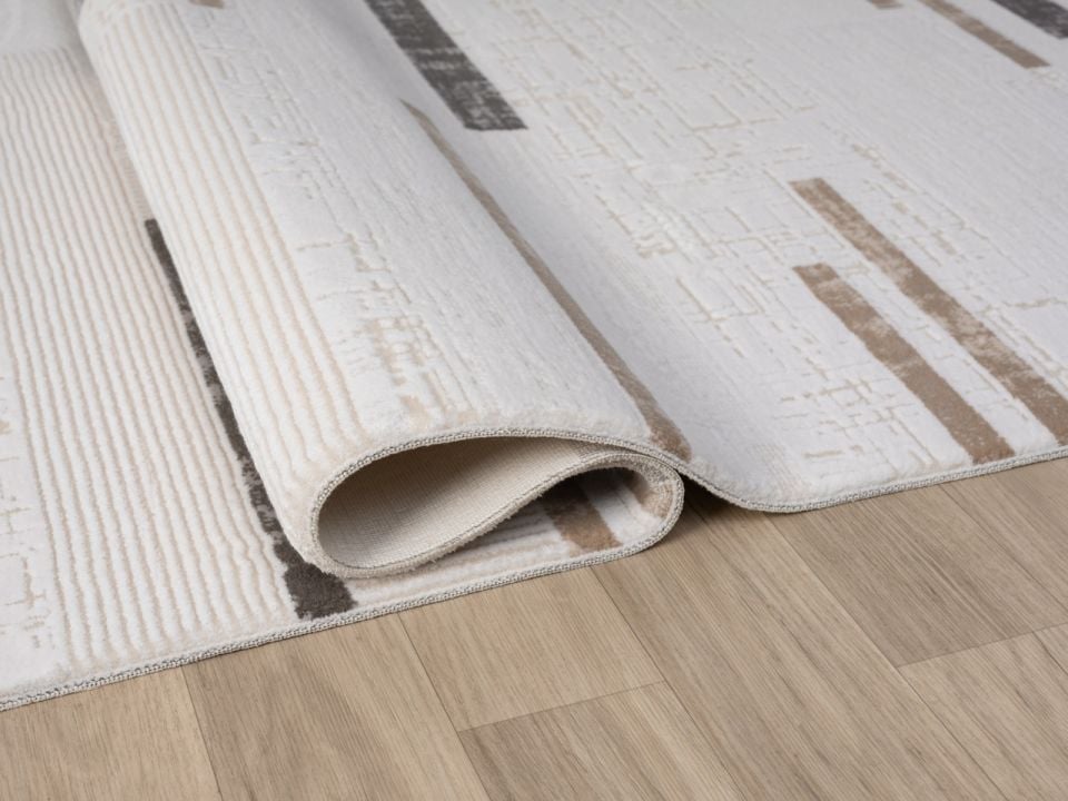 Monza Serisi Bej/Gri Renk Akrilik Halı SH-0559