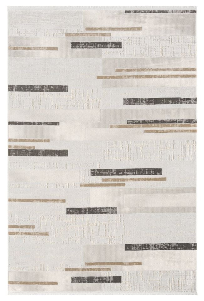 Monza Serisi Bej/Gri Renk Akrilik Halı SH-0559